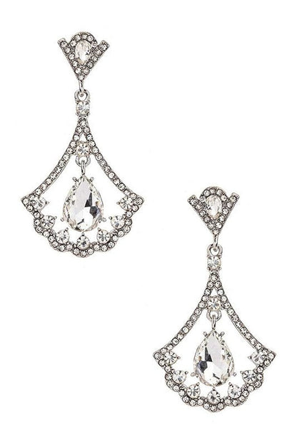 Crystal Drop Formal Chandelier Earrings