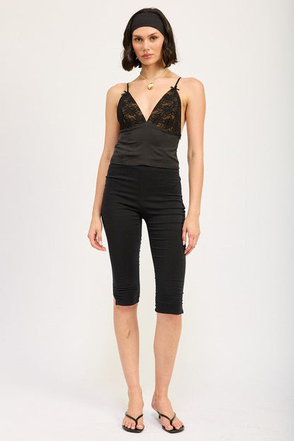 Emory Park | Mixed Media Lace Cami Top