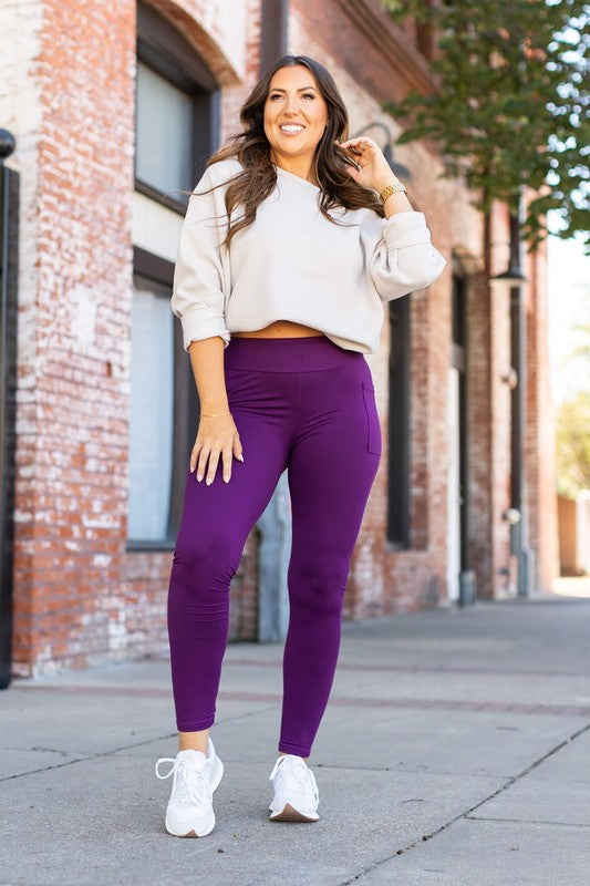 Julia Rose - The Kinsley Purple Full Length Leggings