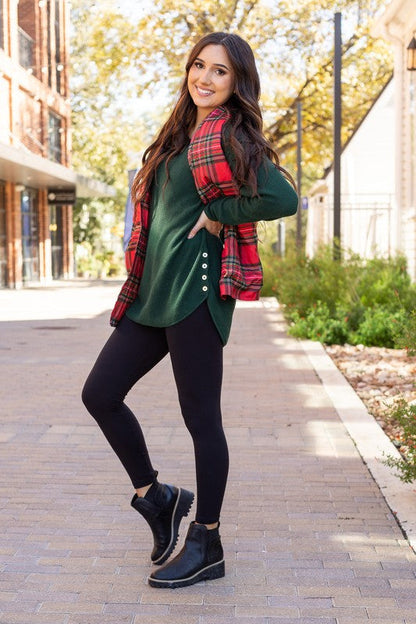 Julia Rose The Avery Black Full-Length Leggings NO POCKETS