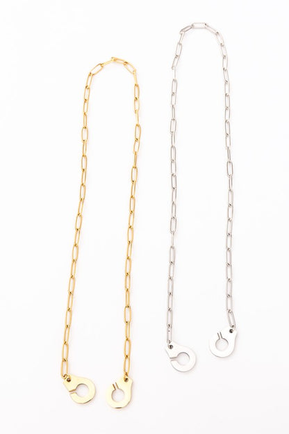 18K Stainless Steel Handcuff Necklace