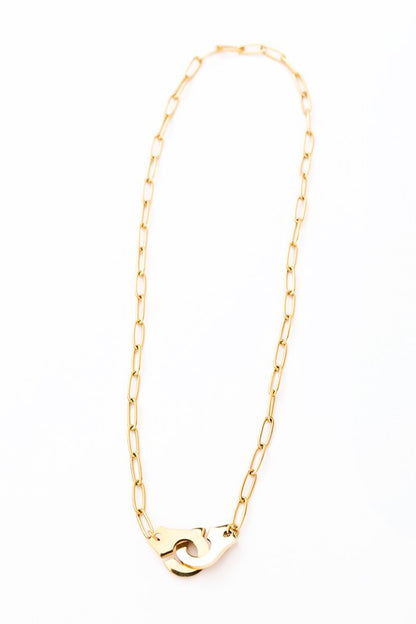 18K Stainless Steel Handcuff Necklace
