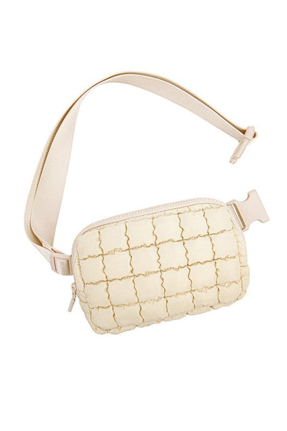 Evyn Quilted Puffer Sling Belt Bum Bag