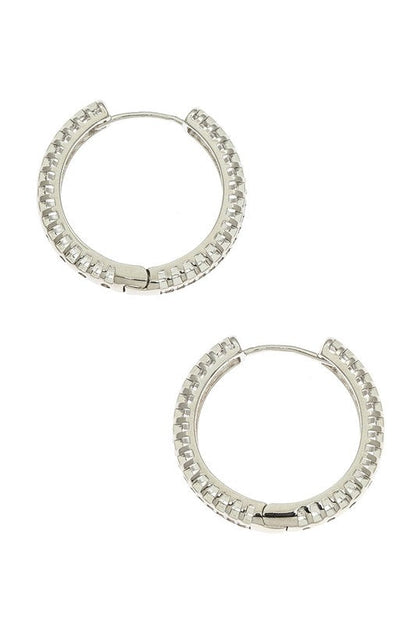 Cubic Zirconia Iconic Hoop Earrings