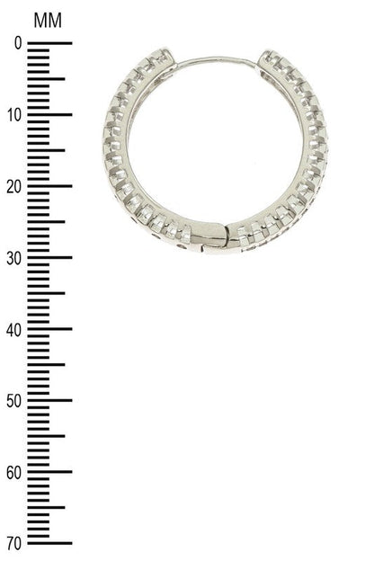 Cubic Zirconia Iconic Hoop Earrings