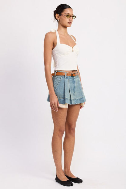 Emory Park | Halter Tie Back Knit Top