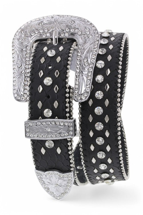 Mix Studded Crystal Belt