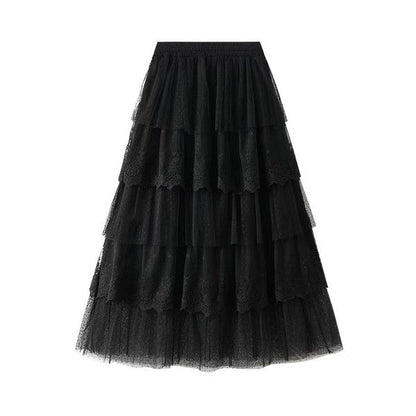 Miss Sparkling | Layered Lace Midi Skirt
