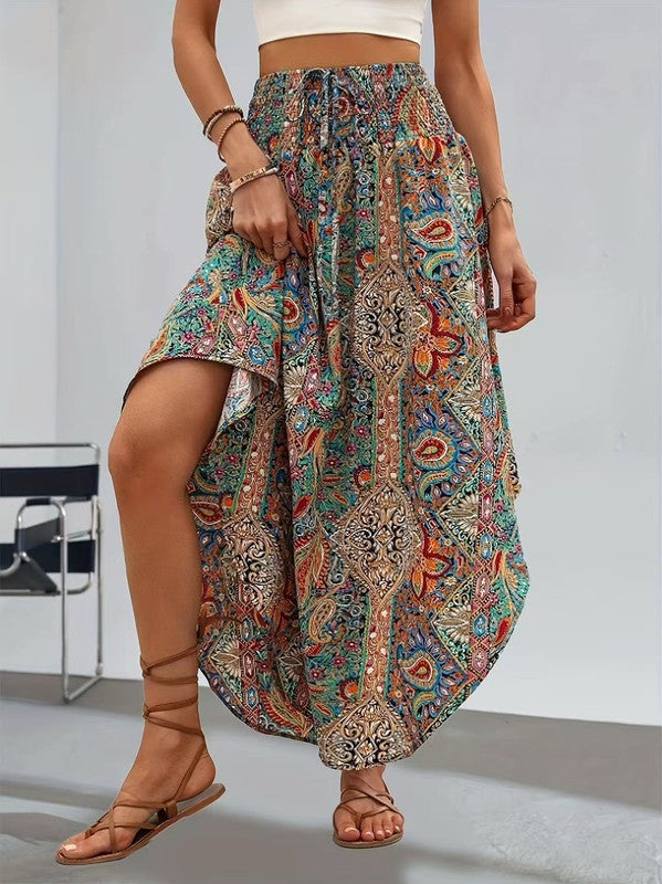 Miss Sparkling Paisley Maxi Skirt