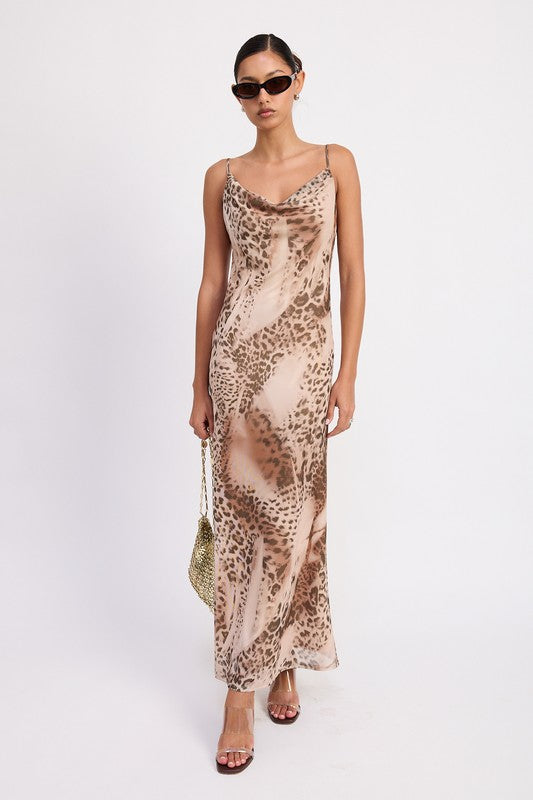 Emory Park Neck Slip Dress with Open Back