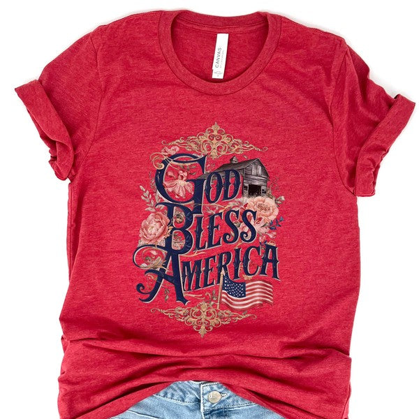 Plus - God Bless America Christian T-shirt
