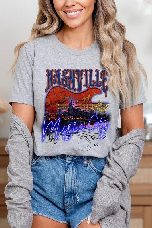 Nashville Music City Graphic Tee