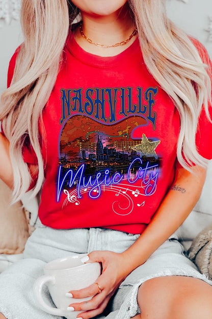 Nashville Music City Graphic Tee