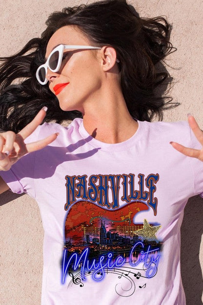 Nashville Music City Graphic Tee
