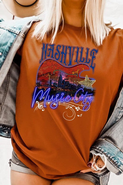 Nashville Music City Graphic Tee