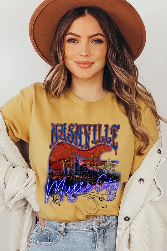 Nashville Music City Graphic Tee