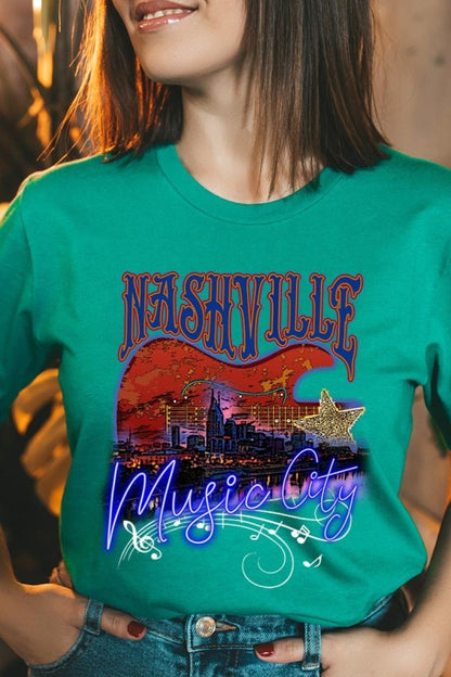 Nashville Music City Graphic Tee