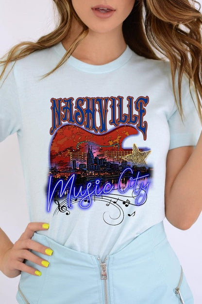 Nashville Music City Graphic Tee
