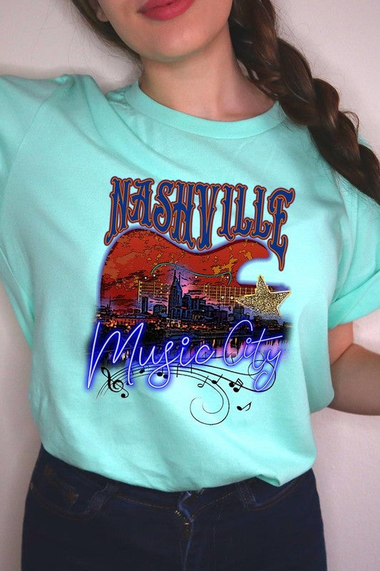 Nashville Music City Graphic Tee