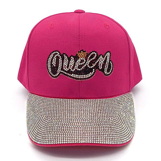 QUEEN Bling Rhinestone Patch Baseball Cap