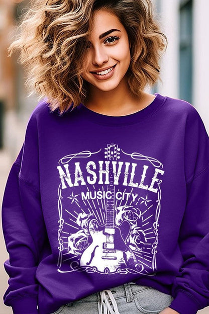 Nashville Music City Graphic Sweatshirt