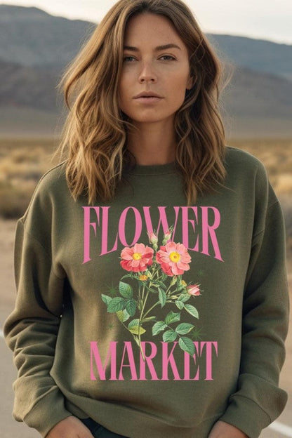 Flower Market Graphic Sweatshirt