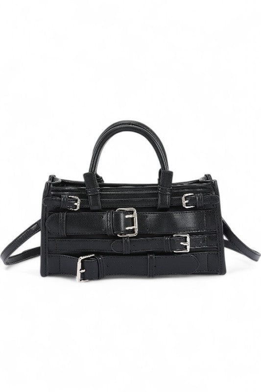 Strappy Buckle Top Handle Y2K Crossbody Bag