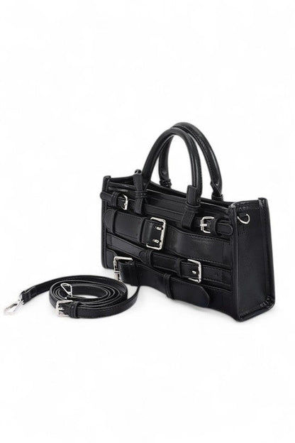 Strappy Buckle Top Handle Y2K Crossbody Bag