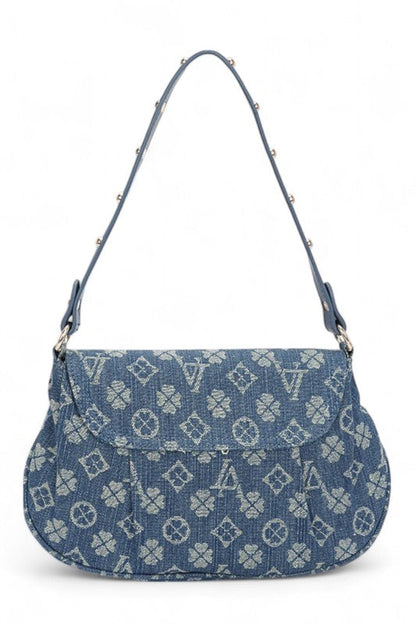 LA Jacquard Denim Fashion Shoulder Bag