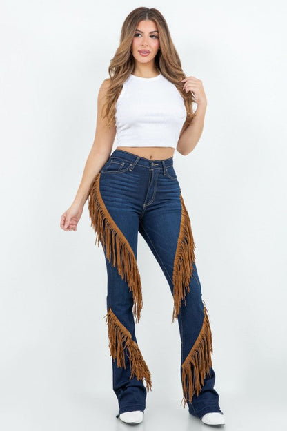 GJG Denim Western Fringe Bootcut Denim Jeans