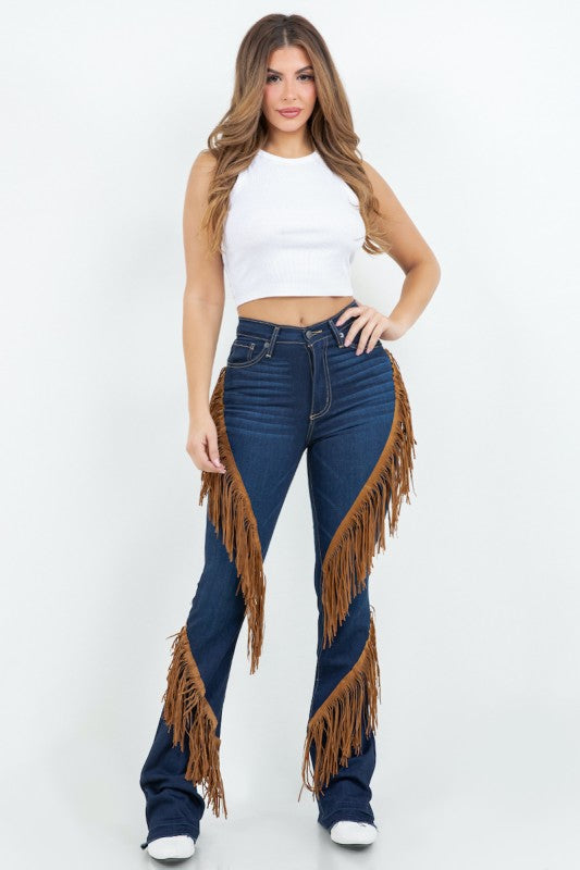 GJG Denim Western Fringe Bootcut Denim Jeans