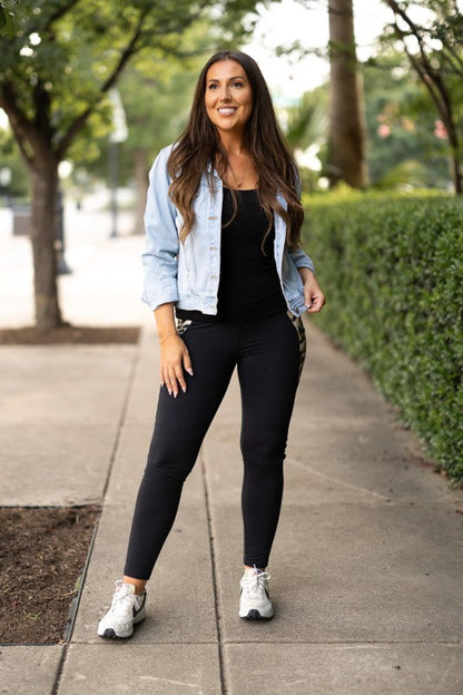 Julia Rose - The Gianna Leopard Panel Sculpting Leggings