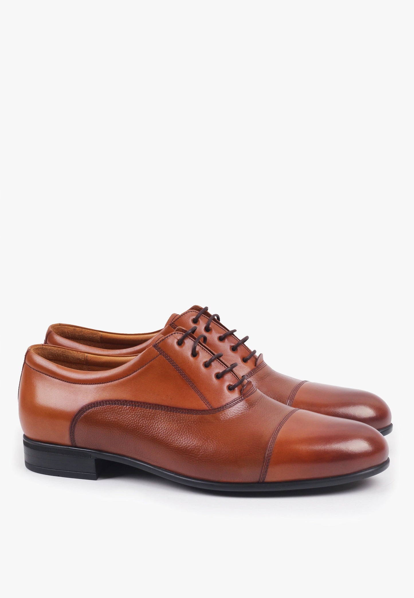 Sepol Noble Men's Oxford Cognac