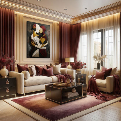 Embrace of Geometry Abstract Wall Art II