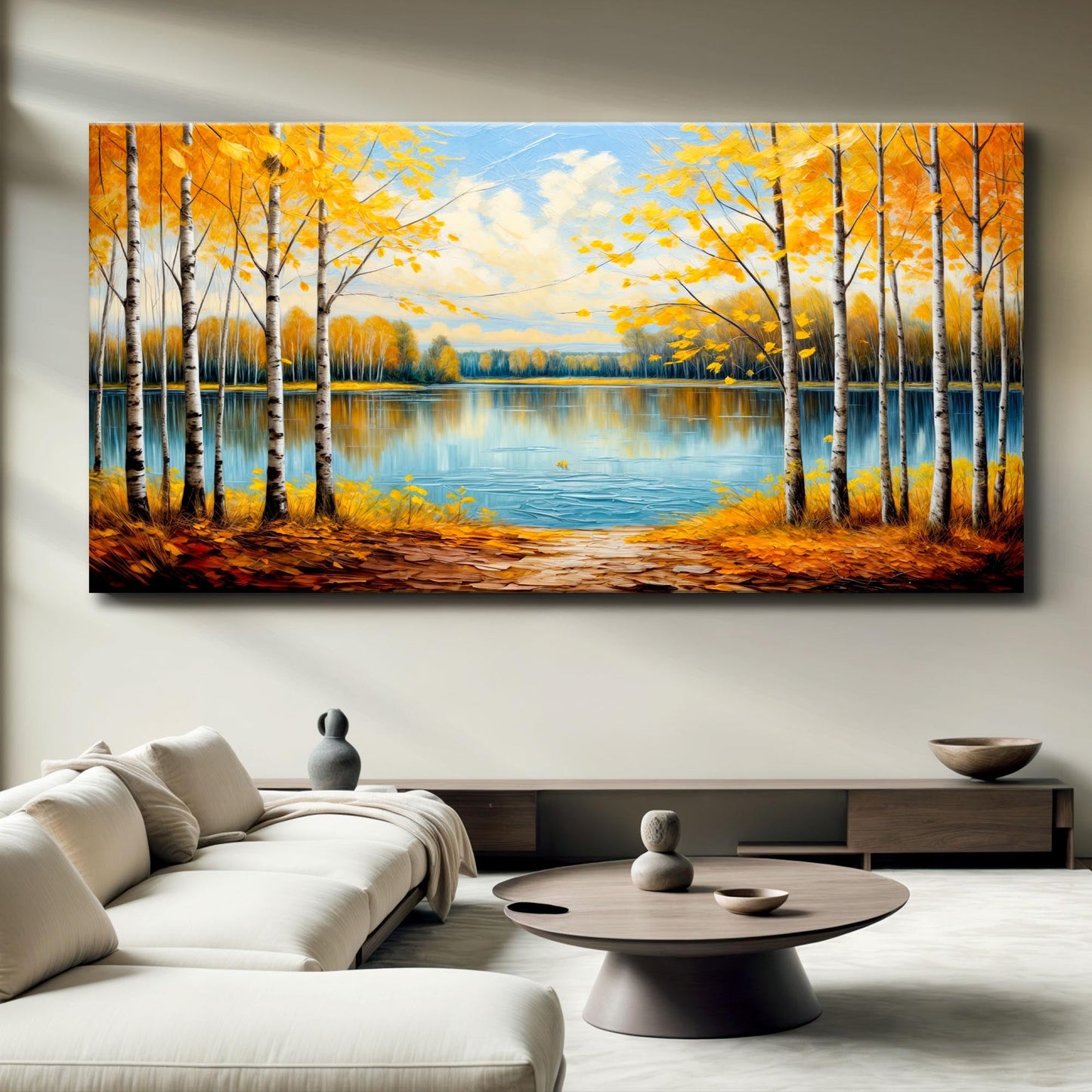 Autumn Whispers Impasto Wall Art