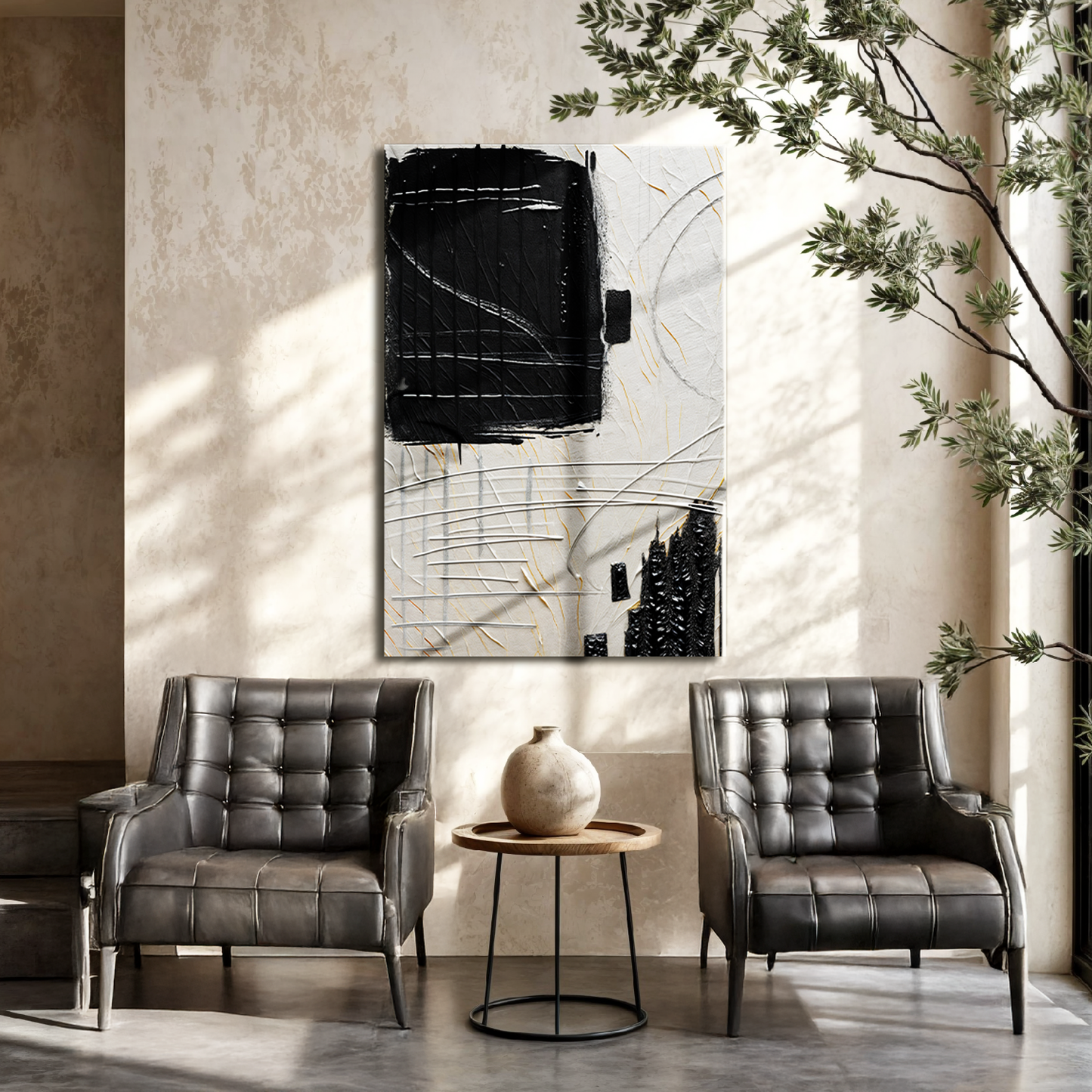 Black and Beige Wall Art