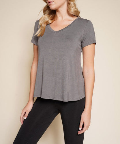 Fabina Bamboo Classic V-Neck Top