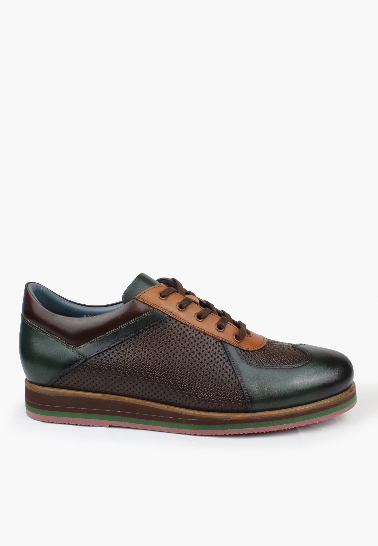 Sepol New Melbourne Men's Leather Sneaker Green