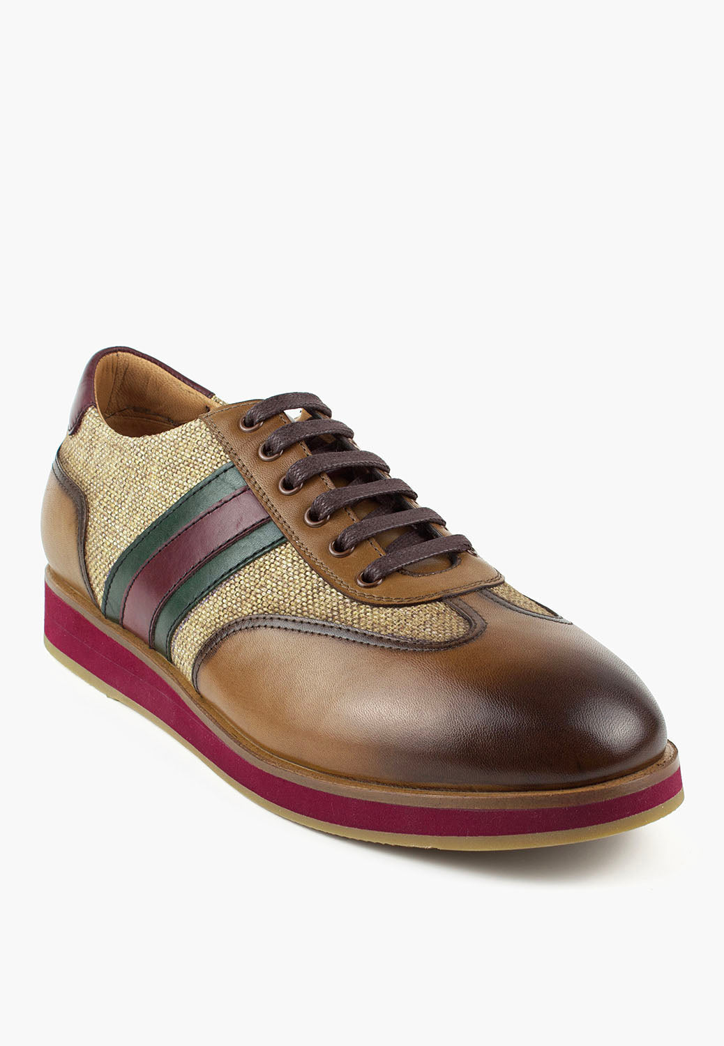 Sepol Austin Men's Leather Sneaker Tan