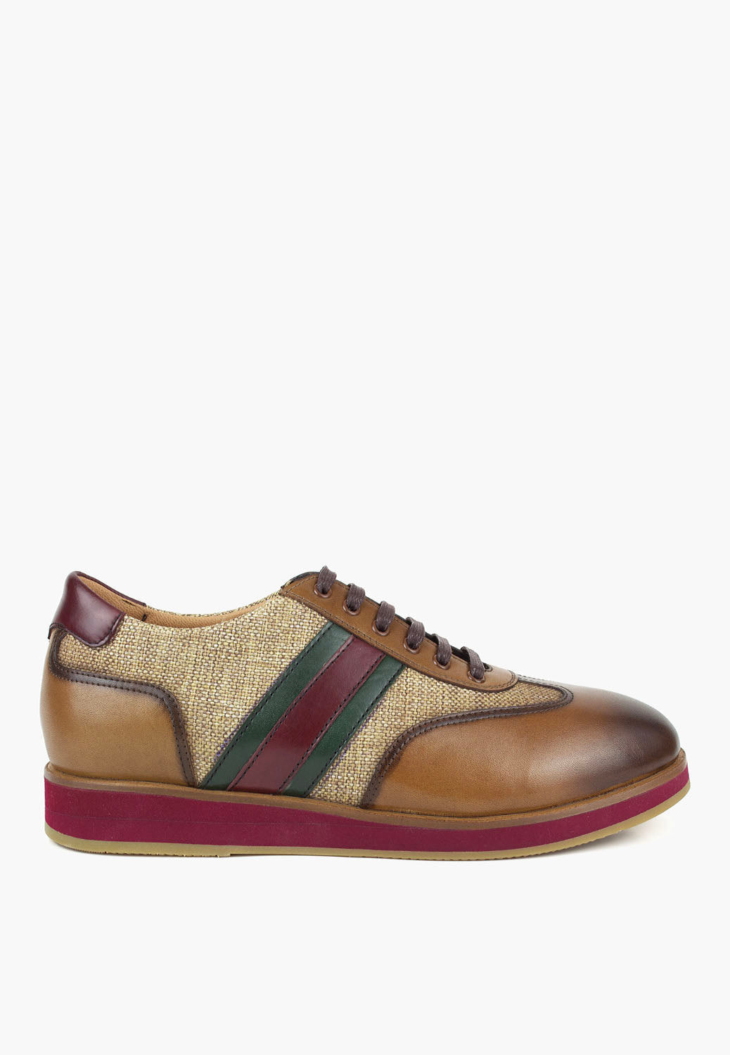 Sepol Austin Men's Leather Sneaker Tan