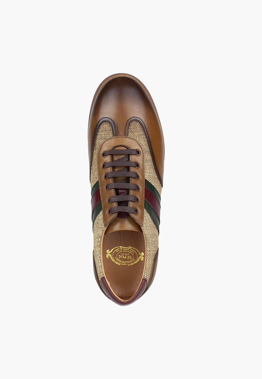 Sepol Austin Men's Leather Sneaker Tan