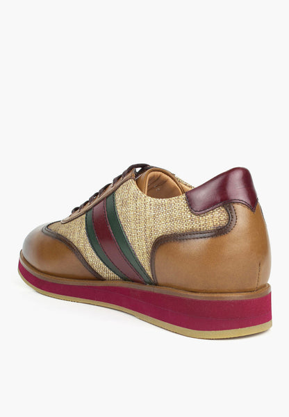 Sepol Austin Men's Leather Sneaker Tan