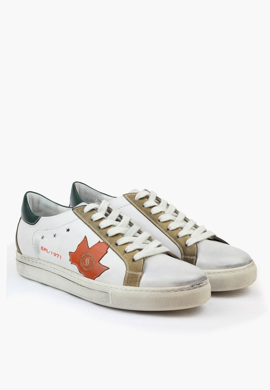 Men's Sepol Distressed White Orange