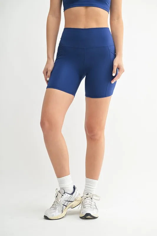 MONO B Venice Cloud Light Sculpt Biker Shorts in Blue