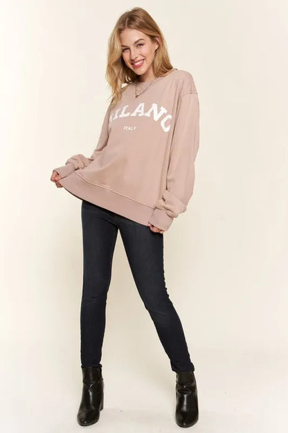 And The Why Washed Milano Pullover Sweatshirt