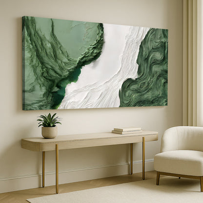 Green Rivers Abstract Wall Art V