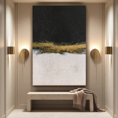 Minimalist Black and Gold Wall Art II