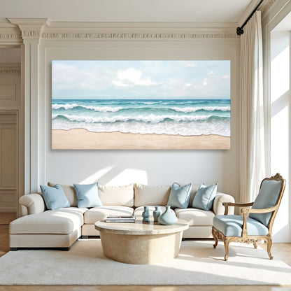 Serene Ocean Wave Coastal Wall Art