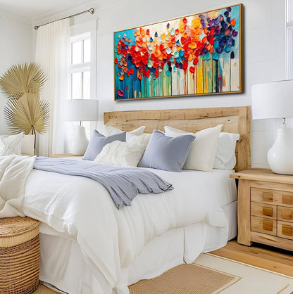 Colorful Petals Impasto Wall Art