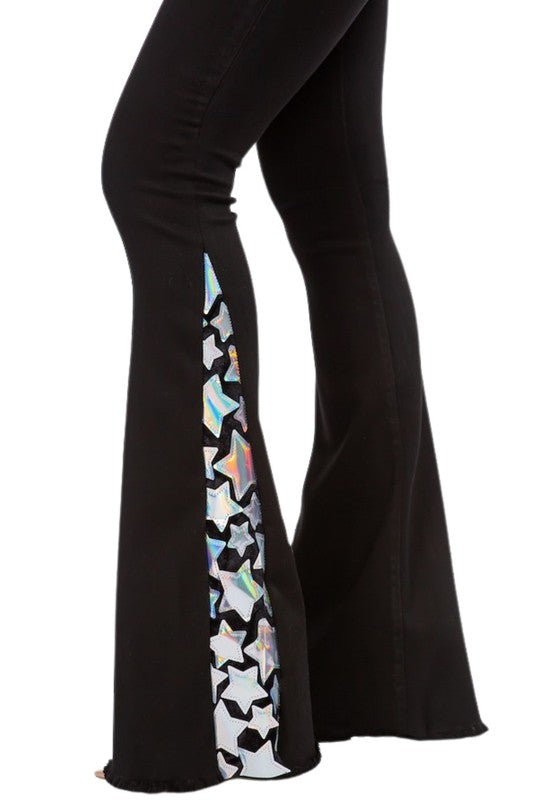 GJG Denim Star Struck Bell Bottom Jean - inseam 32